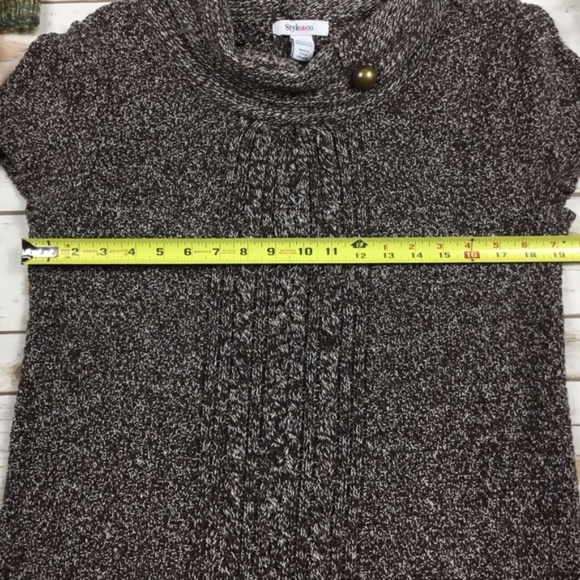 Brown Short Sleeve Knit Sweater Dress by Style Co. - Picture 8 of 8